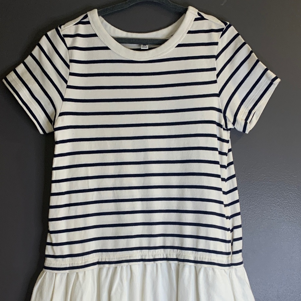 Uniqlo Striped Navy and White Dress size 7-8 - Picture 2 of 3